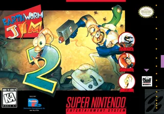 Capa de Earthworm Jim 2 (EUA)