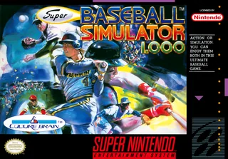 Capa de Super Baseball Simulator 1.000 (EUA)