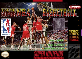 Capa de Tecmo Super NBA Basketball (EUA)