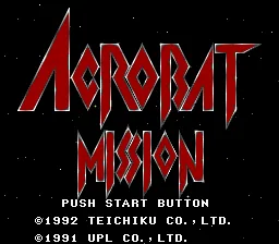 Acrobat Mission: tela de título