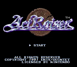 ActRaiser: tela de título