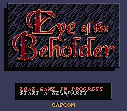 Advanced Dungeons & Dragons - Eye of the Beholder: tela de título