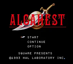 Alcahest: tela de título