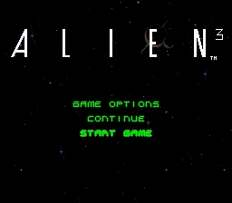 Alien 3: tela de título