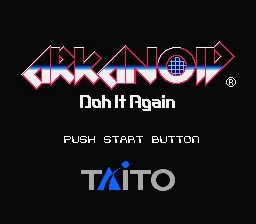 Arkanoid - Doh It Again: tela de título