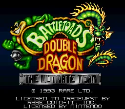 Battletoads-Double Dragon: tela de título