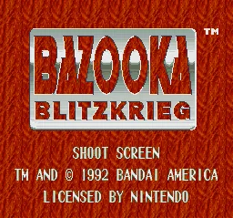Bazooka Blitzkrieg: tela de título