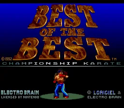 Best of the Best - Championship Karate: tela de título