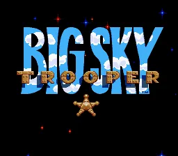 Big Sky Trooper: tela de título