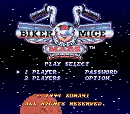 Biker Mice from Mars: tela de título