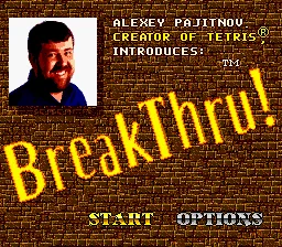 BreakThru!: tela de título