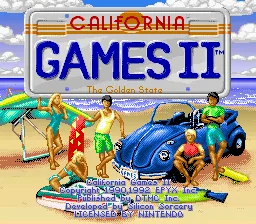 California Games II: tela de título