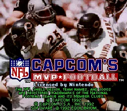 Capcom's MVP Football: tela de título