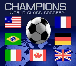 Champions - World Class Soccer: tela de título