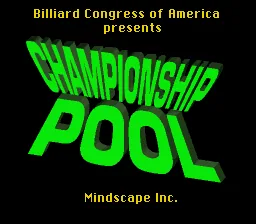 Championship Pool: tela de título