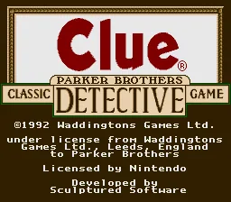Clue: tela de título
