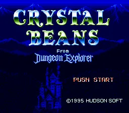 Crystal Beans from Dungeon Explorer: tela de título