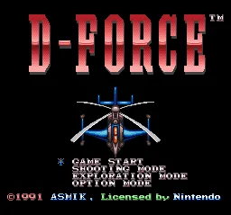 D-Force: tela de título