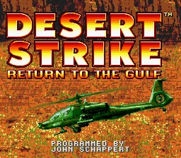 Desert Strike - Return to the Gulf: tela de título