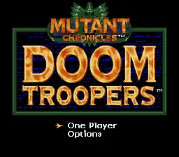 Doom Troopers: tela de título
