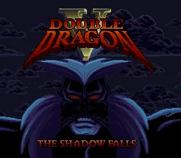 Double Dragon V - The Shadow Falls: tela de título