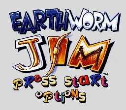 Earthworm Jim: tela de título