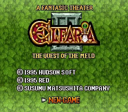 Elfaria II - The Quest of the Meld: tela de título
