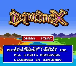 Equinox: tela de título