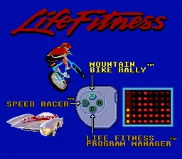 Exertainment Mountain Bike Rally + Speed Racer: tela de título