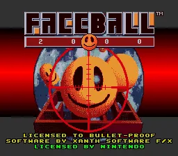 Faceball 2000: tela de título