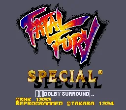 Fatal Fury Special: tela de título
