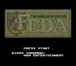 Feda - The Emblem of Justice: tela de título