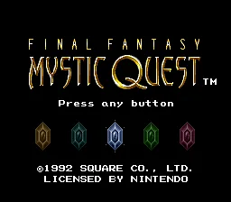 Final Fantasy - Mystic Quest: tela de título