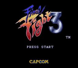 Final Fight 3: tela de título