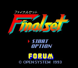 Finalset: tela de título
