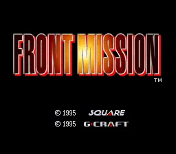 Front Mission: tela de título