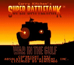 Garry Kitchen's Super Battletank - War in the Gulf: tela de título