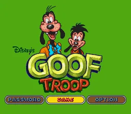 Goof Troop: tela de título