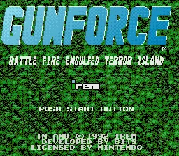 GunForce: tela de título