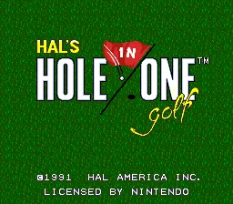 HAL's Hole in One Golf: tela de título