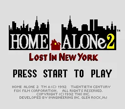 Home Alone 2 - Lost in New York: tela de título