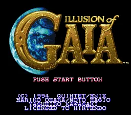 Illusion of Gaia: tela de título