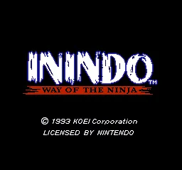 Inindo - Way of the Ninja: tela de título