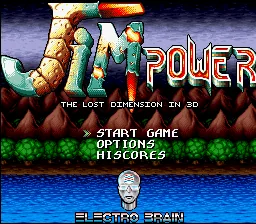 Jim Power - The Lost Dimension in 3D: tela de título