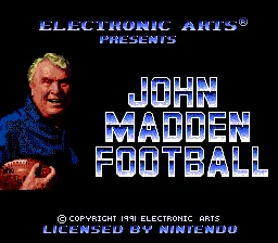 John Madden Football: tela de título