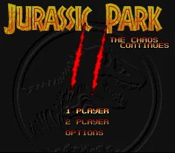 Jurassic Park Part 2 - The Chaos Continues: tela de título