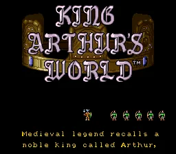 King Arthur's World: tela de título