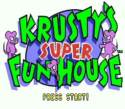 Krusty's Super Fun House: tela de título