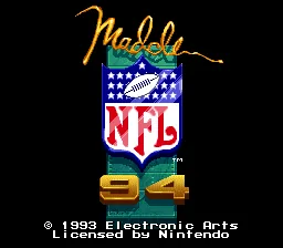 Madden NFL '94: tela de título