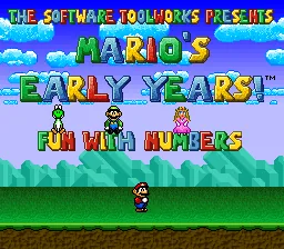Mario's Early Years - Fun with Numbers: tela de título